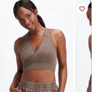 Fabletics Shelby Seamless Rib Bra Frontier Grey size Medium